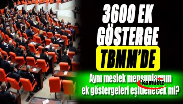 3600 ek gösterge yeniden TBMM'de! Aynı meslek mensuplarının ek göstergeleri eşitlenecek mi?