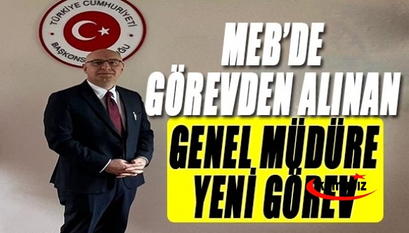 MEB'de görevden alınan Genel Müdüre yeni görev!