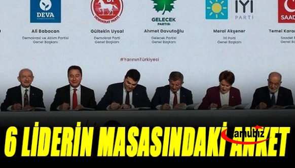 Altı liderin masasındaki anket ortaya çıktı