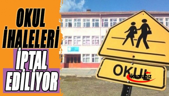 MEB'in okul ihaleleri iptal ediliyor