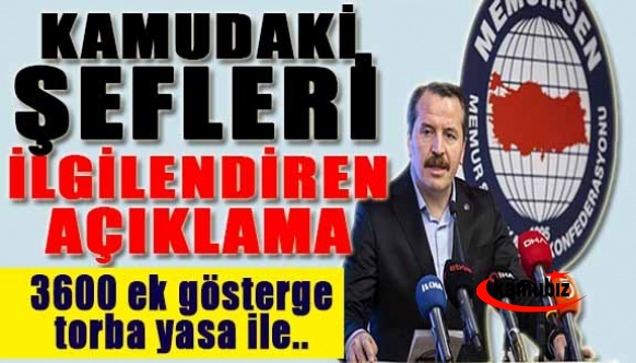 Ali Yalçın'dan kamudaki şef ve teknikerleri ümitlendiren açıklama! 3600 ek gösterge torba yasa ile..