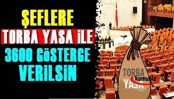 Şeflere, torba yasa ile 3600 ek gösterge verilsin!