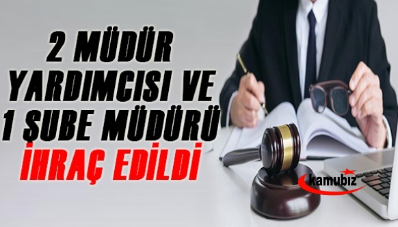 2 Müdür Yardımcısı ve 1 Şube Müdürü İhraç Edildi