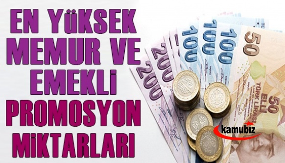 İşte en yüksek memur ve emekli promosyon miktarları