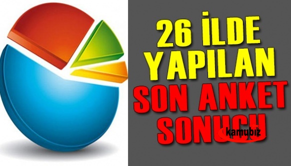 26 ilde yapılan anket sonucu açıklandı