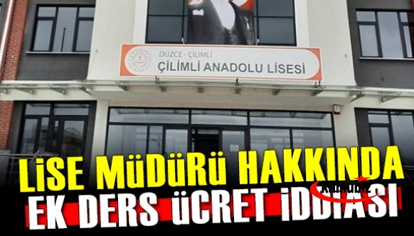 Lise müdürü hakkındaki, ek ders ücreti iddiasına soruşturma