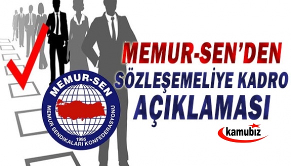 Çalışma Bakanlığı ile görüşen Memur Sen'den sözleşmeliye kadro açıklaması