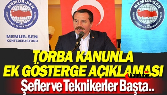 Ali Yalçın'dan torba kanunla ek gösterge açıklaması! Şefler ve teknikerler başta ..