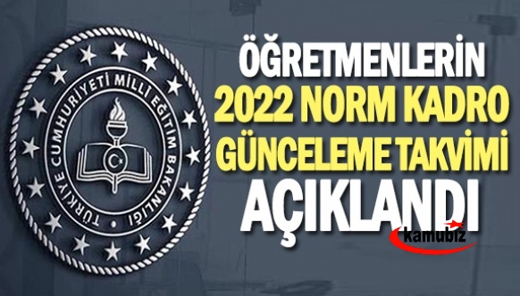 Okul Müdürleri Dikkat! 2022 Öğretmenlerin Norm Kadro Güncelleme Takvimi Açıklandı