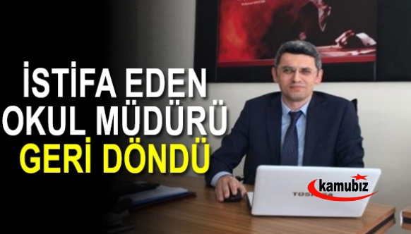 İstifa eden okul müdürünü, ilçe müdürü ikna etti