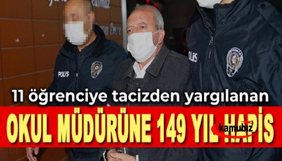 Okul müdürü 11 öğrenciye tacizden tutuklandı! 149 yıl hapis..