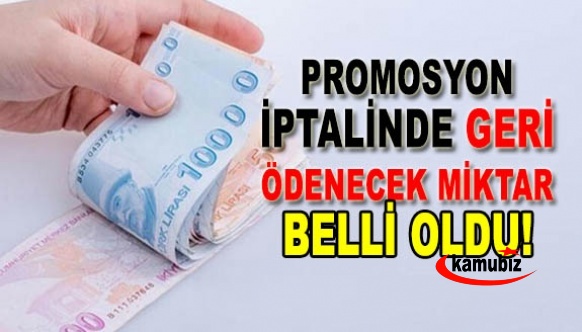 Maaş promosyon iptalinde, geri ödenecek miktar belli oldu