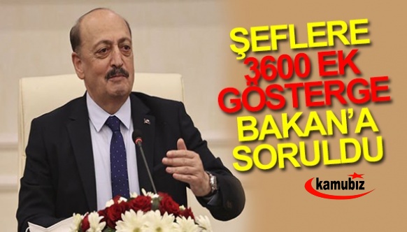 Kamu şeflerine 3600 ek gösterge verilmesi Çalışma Bakanına soruldu