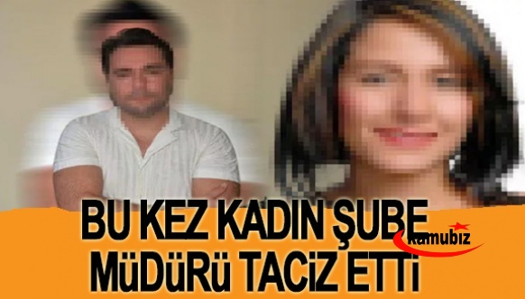 Bu kez kadın şube müdürü taciz etti!