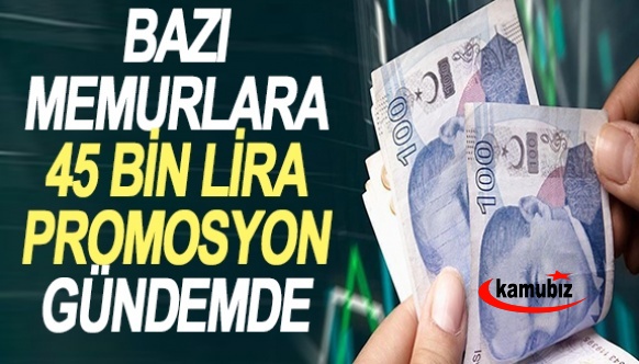 Bazı memurlara 45 bin TL promosyon gündemde...