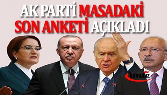 Ak Parti açıkladı! İşte masadaki son anket sonuçları