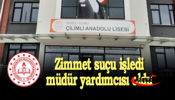 Zimmet suçu işleyen okul müdürü, müdür yardımcısı oldu