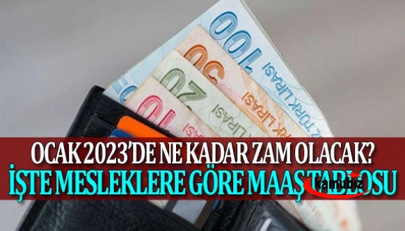 Emekli ve memur zammı Ocak 2023'de ne kadar olacak? İşte mesleklere göre ek zamlı maaş tablosu