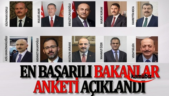 İşte en başarılı bakanlar anketi! Sağlık ve Milli Eğitim Bakanı kaçıncı sırada?