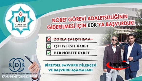 Maarif-Sen Angarya Nöbet Görevinin Son Bulması İçin KDK’ya Başvurdu