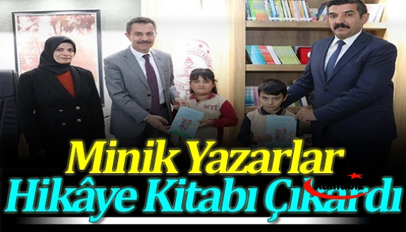 Minik yazarlar, hikâye kitabı çıkardı.