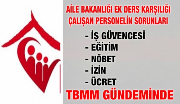 Aile Bakanlığı'nda ek ders karşılığı çalışan personel çok büyük mağduriyetler yaşamakta