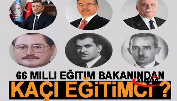 66 Milli Eğitim Bakanından Sadece 9’u Eğitimci, İçlerinde Polis, Asker ve Doktor Olanlar Var.