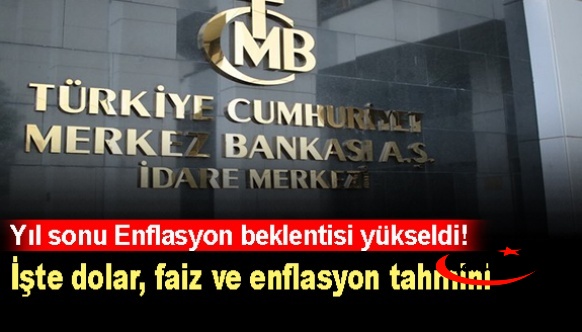 Yıl sonu Enflasyon beklentisi yükseldi! Merkez Bankası açıkladı: İşte dolar, faiz ve enflasyon tahmini