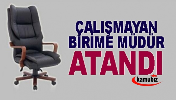 Çalışmayan birime  müdür atandı