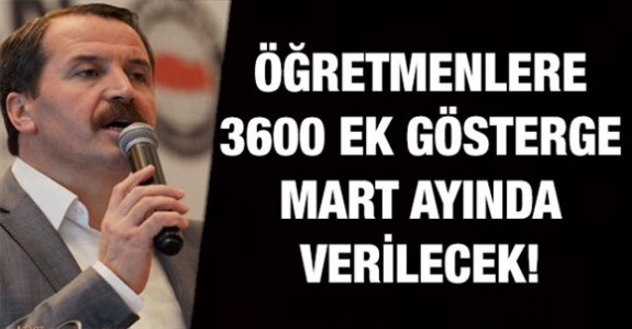 Ali Yalçın'dan öğretmenlere 3600 ek gösterge mart ayında verilecek açıklaması