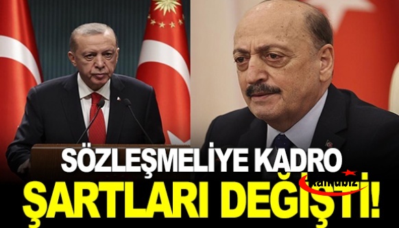 Sözleşmeliye kadro şartları, 24 saat geçmeden değişti! 1 gün hizmeti olan sözleşmeli personel dahi kadroya geçecek