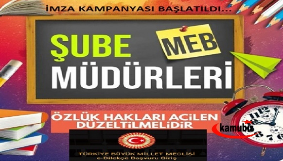 Milli Eğitim Şube Müdürlerinden İmza Kampanyası