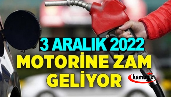 3 Aralık Cumartesi motorine zam geliyor!