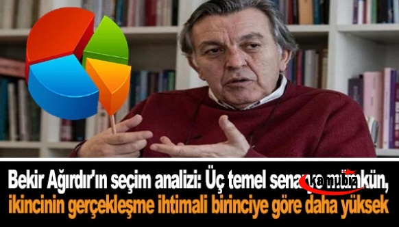 Bekir Ağırdır'ın seçim analizi: Üç temel senaryo mümkün, ikincinin gerçekleşme ihtimali birinciye göre daha yüksek