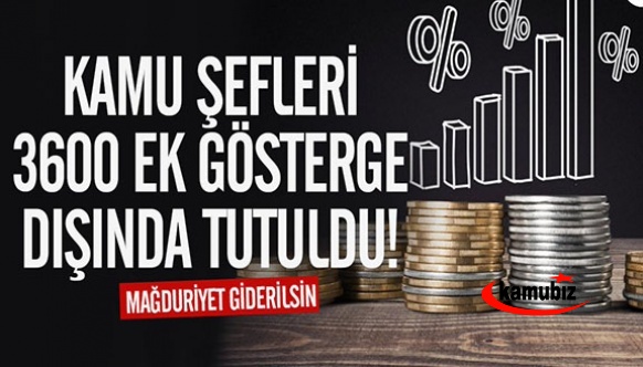 Kamu şefleri 3600 ek gösterge dışında tutuldu! Mağduriyet giderilsin