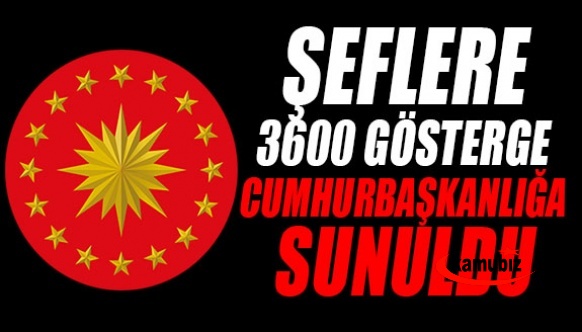 Kamudaki şeflere 3600 ek gösterge Cumhurbaşkanlığa sunuldu