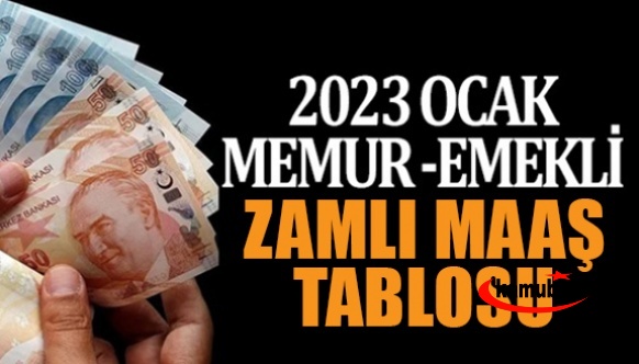 Ocak zammına göre meslek meslek yeni memur ve emekli maaşları 2023