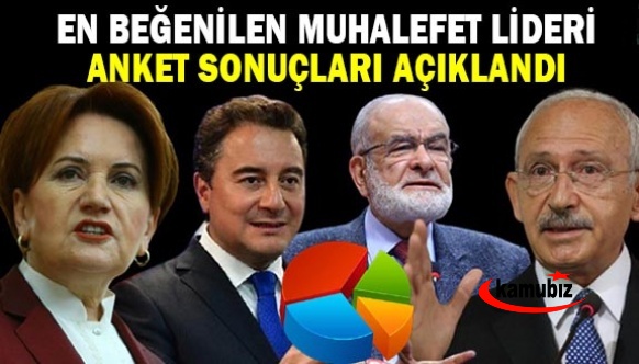 'En beğenilen muhalefet liderleri' anketi açıklandı