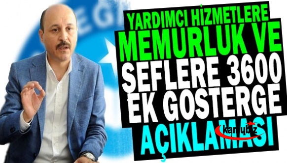 Talip Geylan'dan yardımcı hizmetler sınıfı ve şeflere 3600 ek gösterge açıklaması