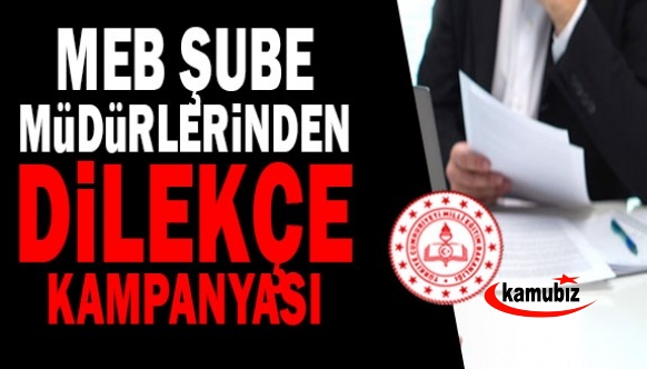 Milli Eğitim Şube Müdürlerinden Dilekçe Kampanyası