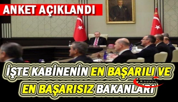 Kabinenin en başarılı ve başarısız bakanları belli oldu! Milli Eğitim ve Sağlık Bakanları kaçıncı sırada...