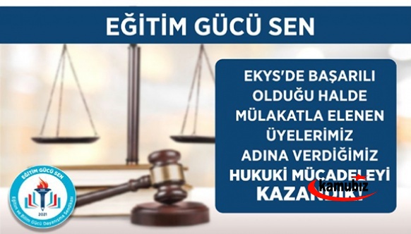 Müdür ve müdür yardımcılığı sınavında başarılı olduğu halde mülakatla elenen öğretmen davayı kazandı