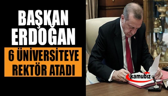 Erdoğan 6 üniversiteye rektör ve 5 yeni YÖK üyesi atadı