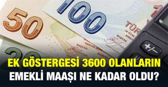 3600 ek göstergeli memurların 2019 emekli maaşı belli oldu