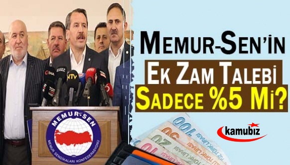 Memur Sen'in, Ek Zam Talebi Sadece Yüzde 5 Mi?