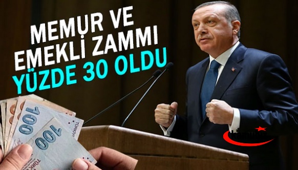 Cumhurbaşkanı açıkladı: Memur maaş zammı yüzde 30'a çıkarıldı