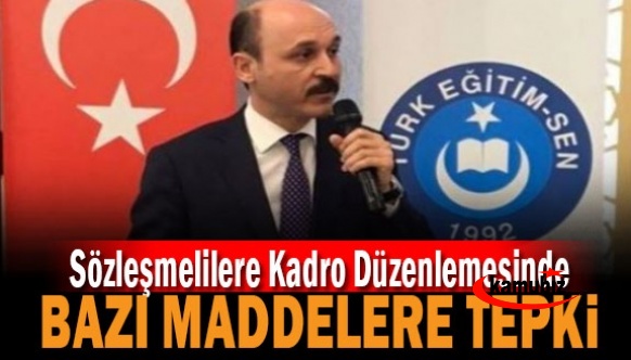 Talip Geylan'dan, sözleşmelilere kadro düzenlemesinin bazı maddelerine tepki!