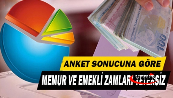 Anket sonucuna göre memur ve emekliler zam yetersiz!