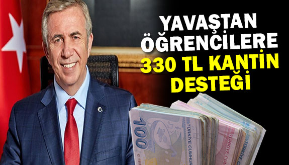 Mansur Başkan'dan öğrencilere aylık 330 TL kantin desteği