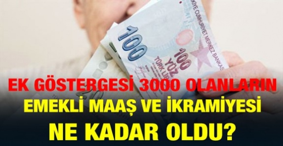 3000 ek gösterge ile emekli olan öğretmen, polis, hemşire ve imam maaş ve ikramiyesi (2019 yılı)